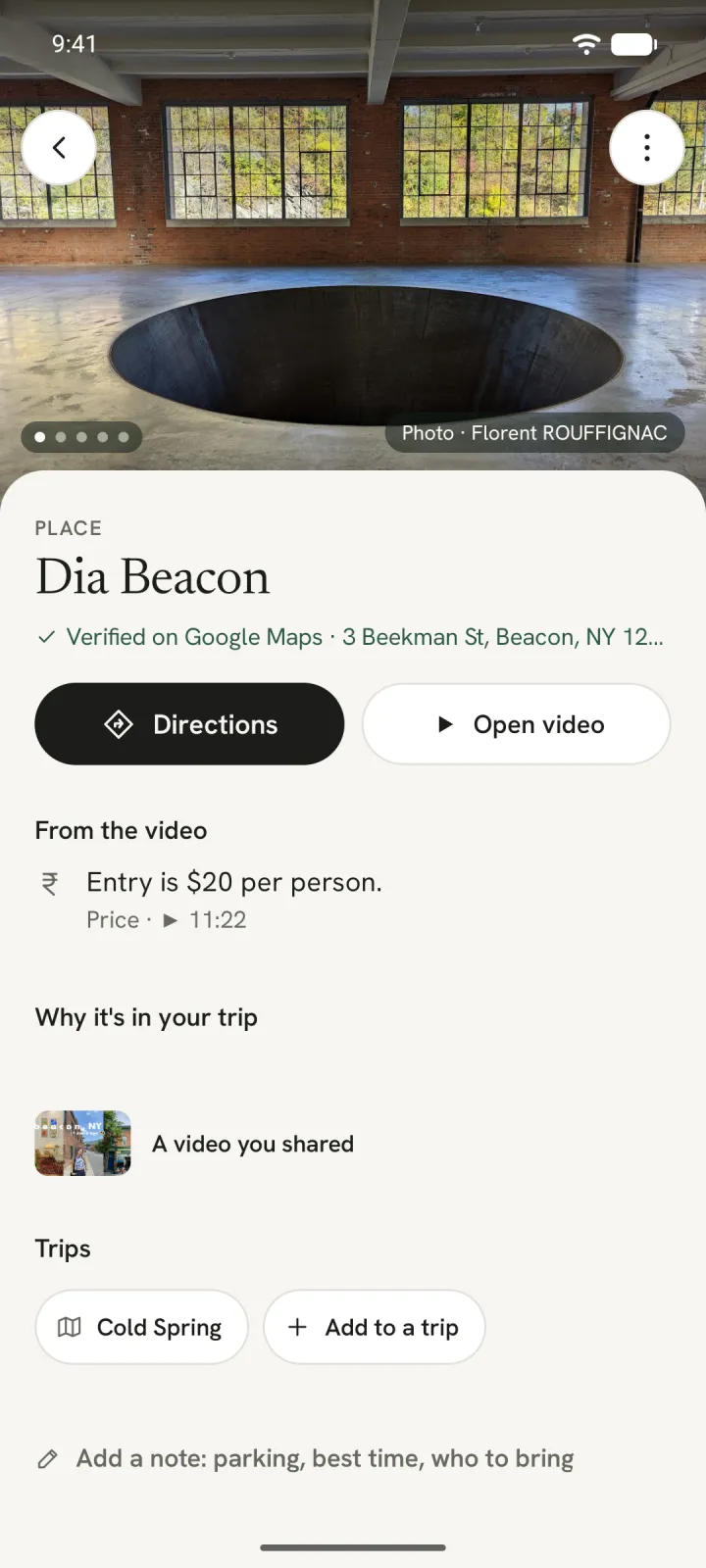 Dia Beacon, with the creator's tip from the video: entry is $20 per person